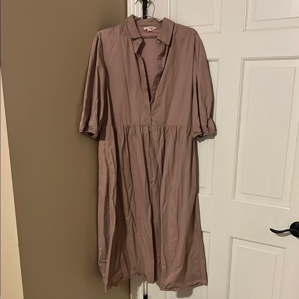 Elegant Mauve Midi Dress